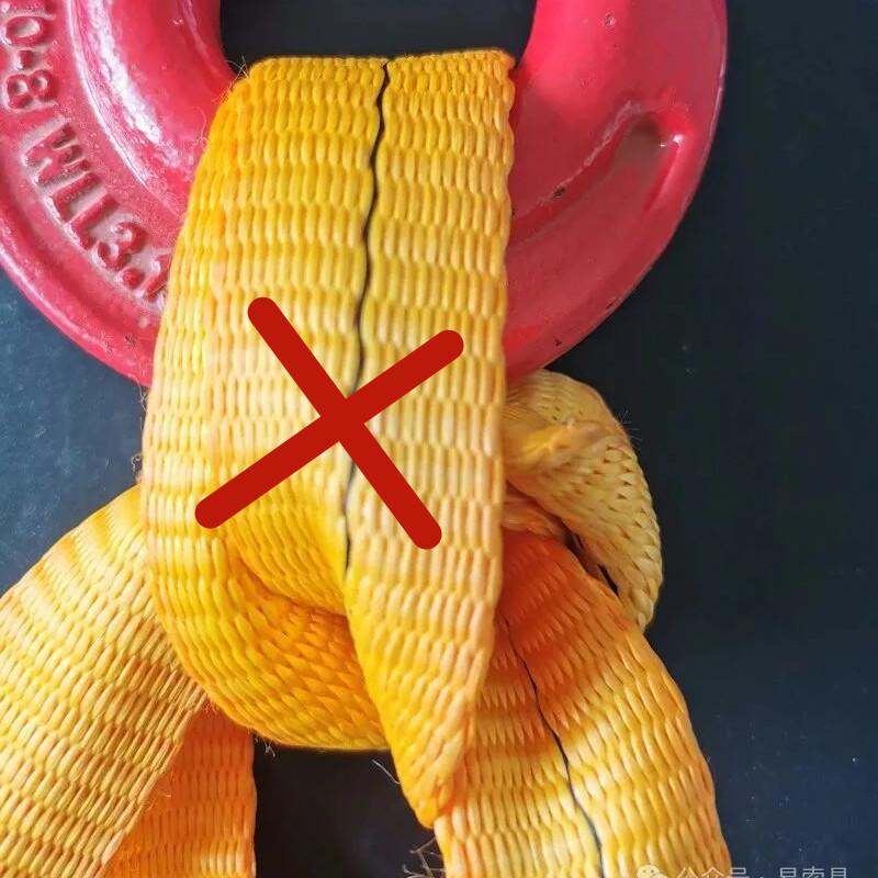 “吊装带不允许采用无挂入栓结环